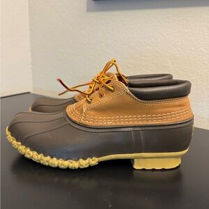 LL Bean Maine Hunting Duck Boot Shoes Mid-Top Brown Leather